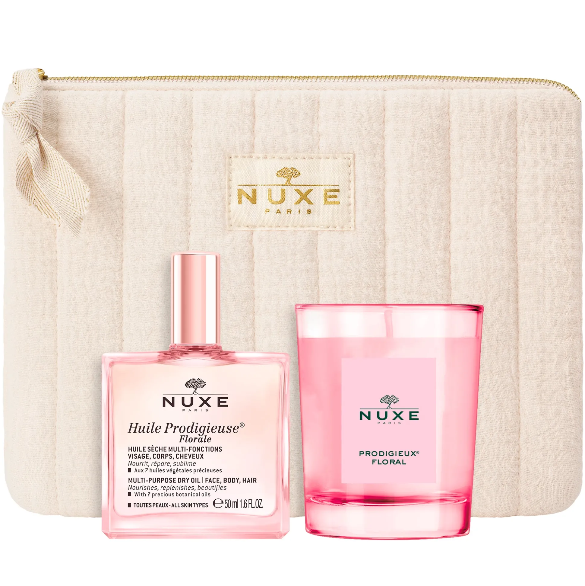 Prezzi Bassi | Olio Per Capelli^NUXE Huile Prodigieuse® Florale 50 ml y su vela perfumada - Olio secco per viso, corpo e capelli