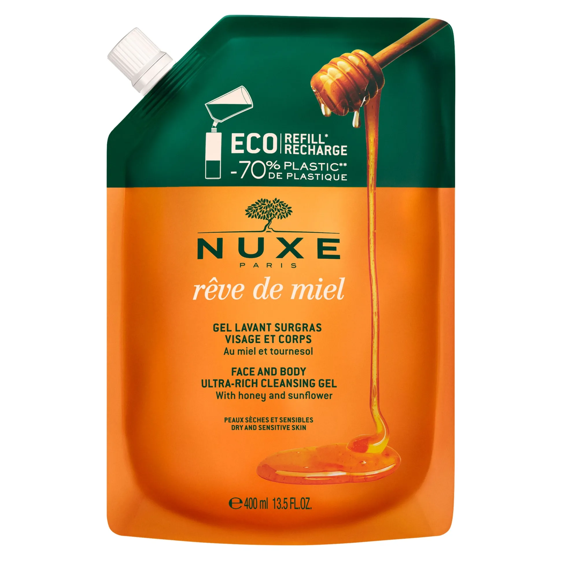 Gel Doccia^NUXE Ricarica Gel detergente viso e corpo